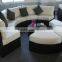 greece black round wicker rattan Sofa table chairs - heart shaped sofa furniture