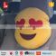 2015 Chinese supplier new designed plush stuffed yellow emoji cushion for car pillow toys for baby