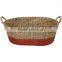 Beautiful Water Hyacinth Fruit Basket/ Fruit Tray With Handle Woven Storage Basket