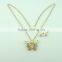 Beautiful hollow butterfly shaped gold plated jewelry pendant necklace