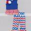 2016 Wholesale China baby outfit ruffles 4th July baby clothes cute girls children clothes set