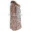 Russian fur coats fox/raccoon/sheep fur striped coats KZ14110
