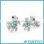 925 Sterling Silver Rhodium Plated Turtle Earrings