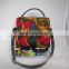 authentic African printed wax fabric and leather bag