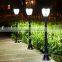 3W Aluminum glass lens solar post light solar LED garden light