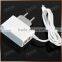 Private Custom LED Logo Dual USB Wall Charger With Cable