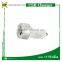 Mini Pacifier Car Charger for smartphone , portable car charger with dual usb powerbank for tablet PC