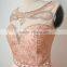 OEM pink chiffon beaded wedding dresses made in china