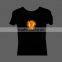 cool and fashion design hot selling EL t-shirt with high quality and brightness