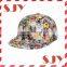 Custom design 6 panel wholesale floral snapback hat