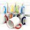 Factory hot selling multicolor Sublimation Rim Handle Mugs