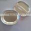 Aluminum army-using oval travel lunmch box with handle