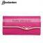 Bostanten brand woman leather wallet evening clutches rose red