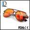 Custom Made Fashion Flat Top Red Lens Carbon Fiber Sunglasses
