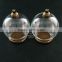 30mm round vintage style bronze bulb vial glass bottle with 20mm open mouth DIY pendant charm supplies 1810413