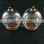 30mm round vintage style bronze bulb vial glass bottle with 20mm open mouth DIY pendant charm supplies 1810413