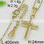 Exquisite Cross Pendant Short Chain Gold Plating Necklace