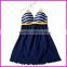 New Navy Style Women's Padded Hot Springs Swimwear Push up Bathing Suit Bikini Swimsuit Skirt