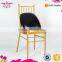 2015 New Design Qindao Sinofur banquet steel chiavari chair with fixed cushion