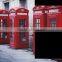 Antique Red Painted Metal Street Telephone Box