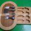 bamboo cheese cutting board with knife