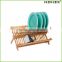 High Quality Kitchen 2 Tier Bamboo Dish Rack Dish Drying Rack Can Folding/Homex_Factory
