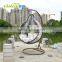 Black and white outdoor furniture rattan furniture hanging egg chair