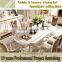 YB62 Antique French Solid Wood Glossy Gorgeous Gold Velvet Chaise Lounge For Bedroom