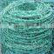 Low price green color barbed wire for construction