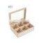 Hot selling glass lid wooden tea box wood craft