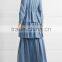 Latest Ruffled Tiered Tencel-chambray Long Sleeve Maxi Dress Names Of Ladies Drsses Designs Photos 2016 HSD5675