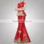 2017 Oem Garment Ladies Formal Wears Clothing Designers Red And White Wedding Dress Direct Manufacturer