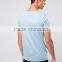 2016 Guangzhou High Quality Custom Short Sleeve Plus Size Scoop Neck Blue Mens 100% Cotton Breathable Fashion Plain Dyed T-Shirt