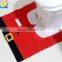 Hot sale cute christmas closestool decoration Santa toilet seat cover