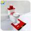 Christmas creative decoration cheap bathroom toilet seat cover rug set