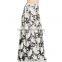 MGOO Latest Design Fashion Maxi Skrits For Women With White Floral Block Print A Line Floor Length 15146A121