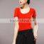 wide sexy neck plain t-shirts