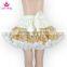 Tulle Sequin Puffy TuTu Skirt Baby Girl Gilttery Golden Sequin Dance Wear Girls Fashion Dress With Ribbon Bow DR6011507