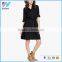 Latest Korean Fashion Wholesale Ladies Clothing Long Sleeve Office Skater Dresses