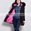 Professional Supplier Wholesale Duck Down Jacket Women Classic Style Long Black Down Jacket for