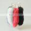 Colorful dyed faux fox tail keychain/fur tail keychain