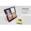 Square plastic photo frame desk clock blank photo keychains wholesale