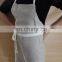 100% pure linen cafe shop apron in natural color with drawstring ties