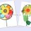 Cheap promotional plastic boy&girl windmill wind spinner toy for kid.