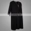 Maternity black zipper front shirt dress ladies front zipper casual dress formal maternity dresses