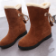 2018 winter new snow boots female flat with round lace plus casual shoes students warm cotton boots
