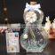 glass wishing bottle cork with flower bow knot creative violin shaped wishing bottle