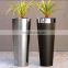 Large indoor copper stainless steel planter box for decor