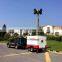 telescopic mast trailer in telecommunication tower for army police fire fighting