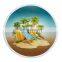 100% Polyester Round Beach Towel Multicolor Custom